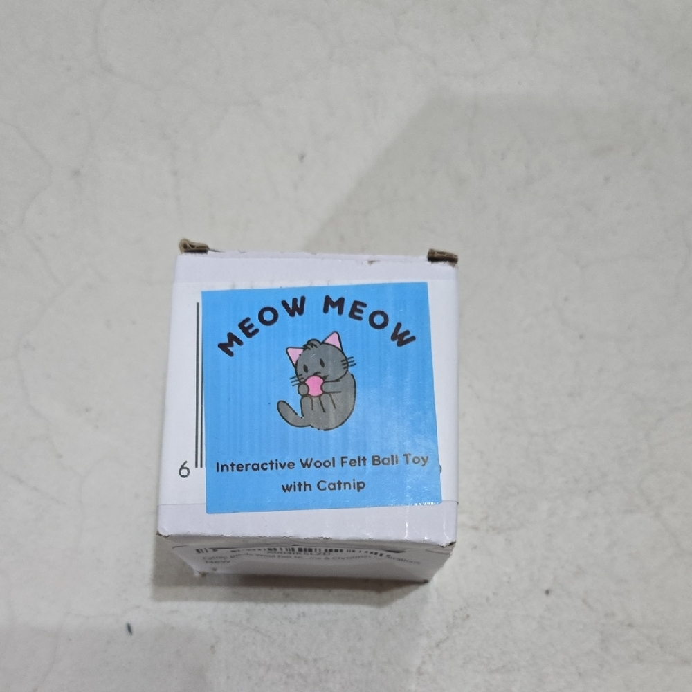 Catnip Wool Felt Ball Toy - Blue